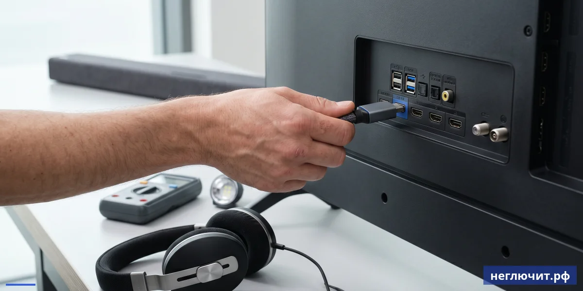 Диагностика звуковой системы современного ТВ — мастер проверяет HDMI-ARC и динамики
