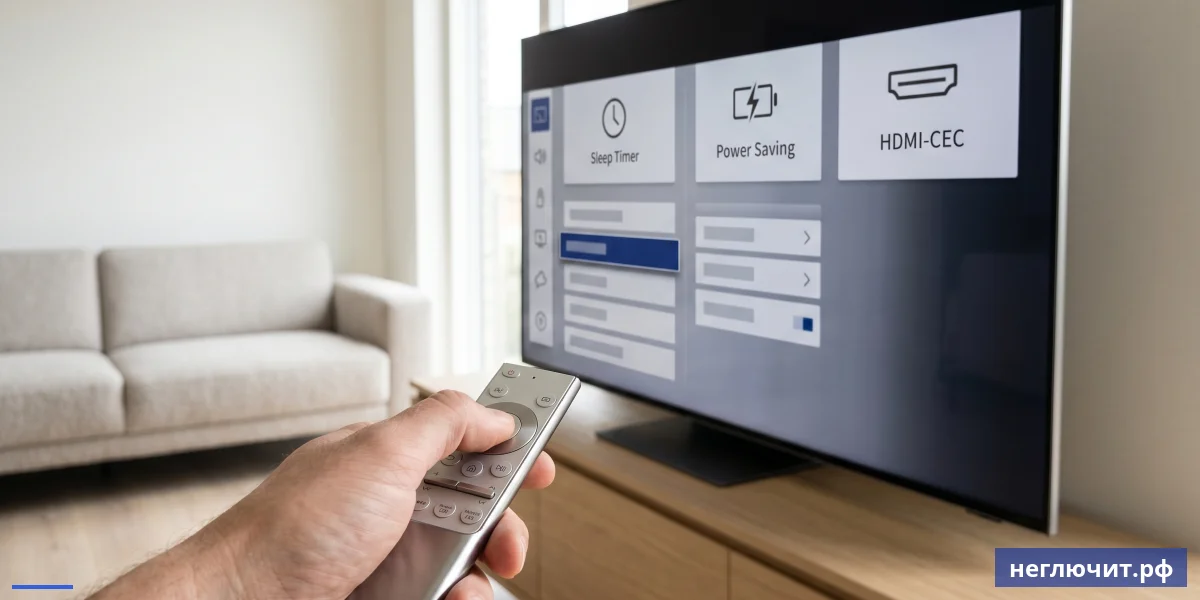 Настройка Sleep Timer и Auto Power Off на современном Smart TV