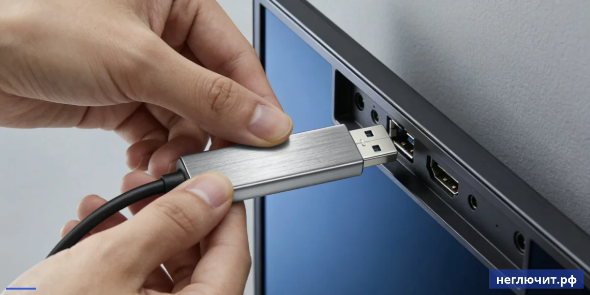 Подключение USB-флешки с прошивкой к порту современного Smart TV — пошаговая прошивка