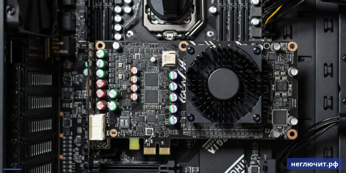 Установка PCIe звуковой карты Sound Blaster в материнскую плату — замена сгоревшего звукового кодека