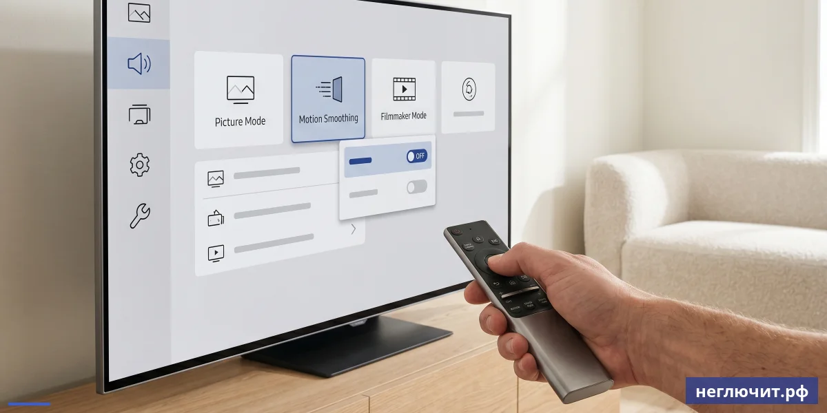 Настройка Motion Smoothing в меню современного Smart TV — отключение Soap Opera Effect
