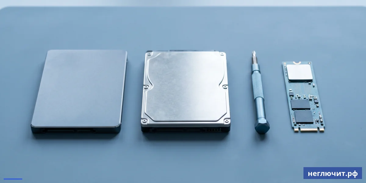 Сравнение SATA SSD, HDD и NVMe SSD — три типа накопителей бок о бок